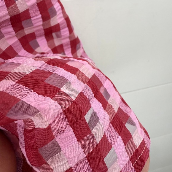 NEW Eva Franco Pink TEXTURED PLAID Midi Skirt WOMEN 2 Party ANTHROPOLOGIE - Picture 10 of 12